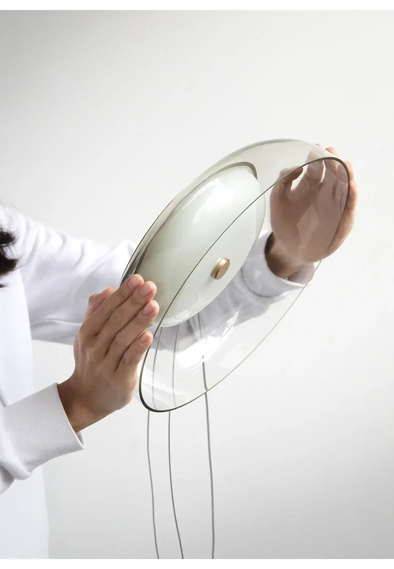 מרנה – מנורה תלויה LED מודרנית מזכוכית
